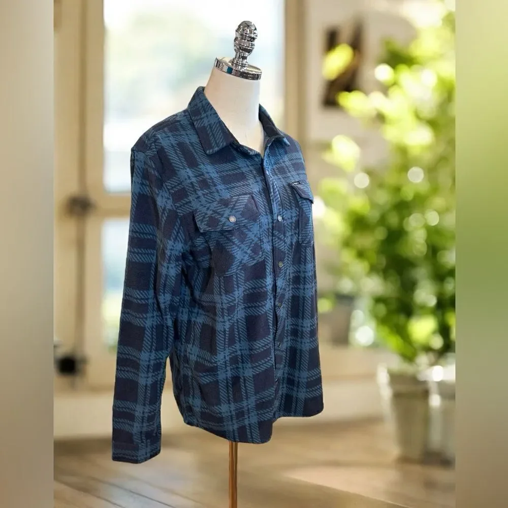 🆕️ O'NEILL Glacier Plaid Superfleece Flannel Button Down Size S